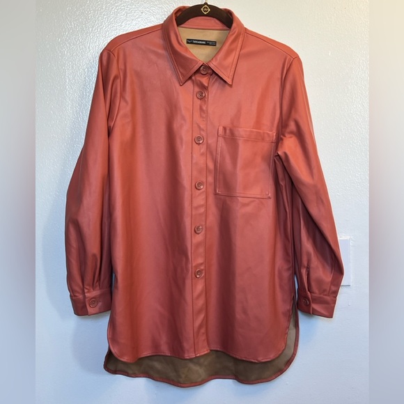 ThreadBare Faux Leather Button-Down shirt - Picture 7 of 10